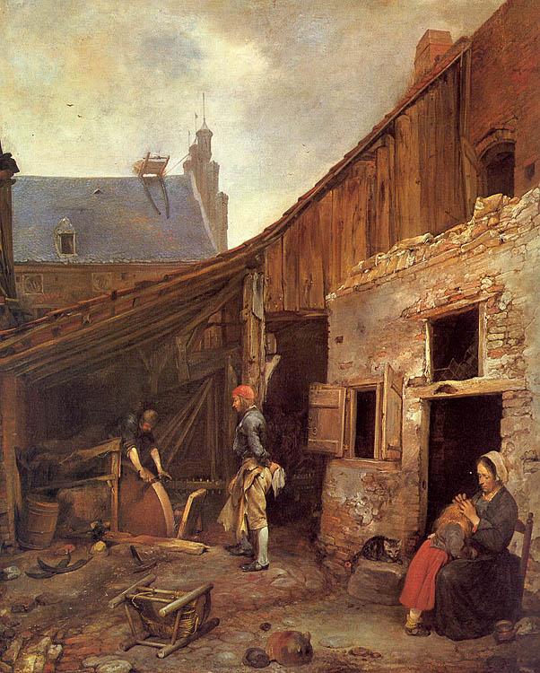 TERBORCH, Gerard The Family of the Stone Grinder sg China oil painting art